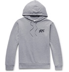 A.P.C. - Michel Logo-Print Loopback Cotton-Blend Jersey Hoodie - Men - Gray