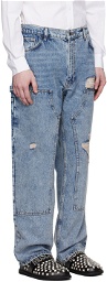 Moschino Blue Bleached Jeans