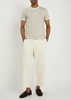Ami Paris Logo-appliquéd Cotton T-shirt Grey