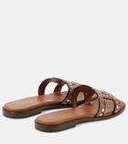 Tod's Embellished leather slides
