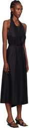 Baserange Black Apron Midi Dress