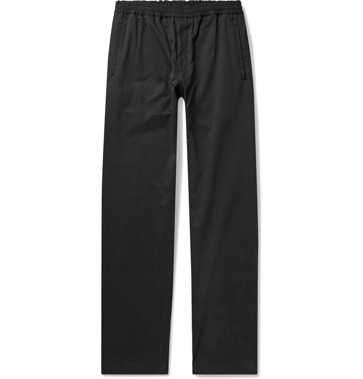 Photo: THE ROW - Josh Cotton-Blend Drawstring Trousers - Black