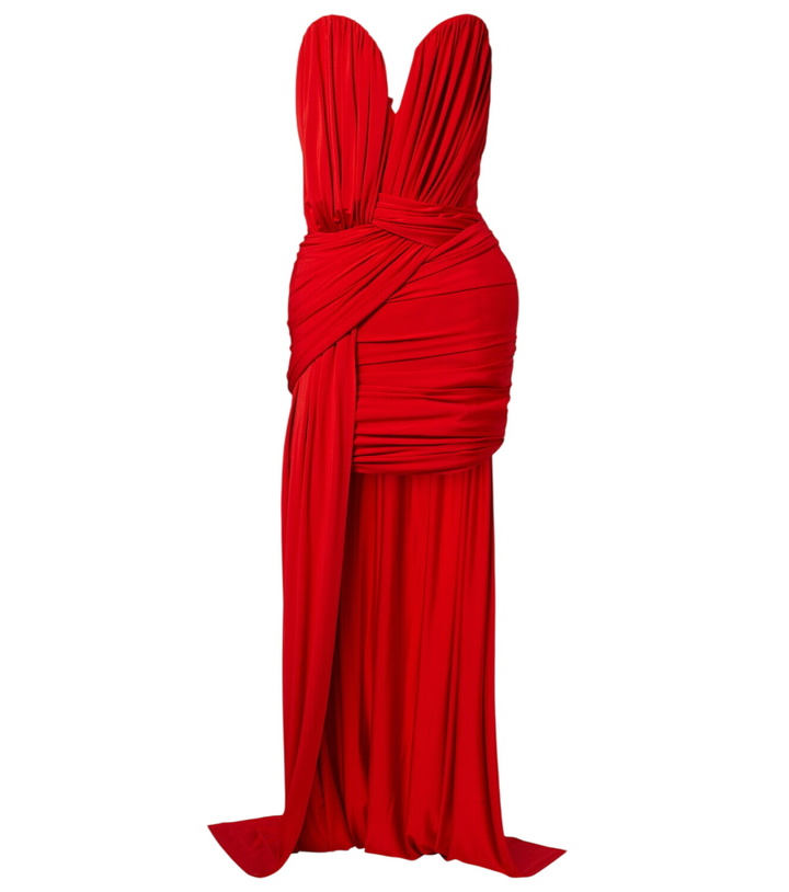 Photo: Stella McCartney Draped crêpe jersey bustier dress