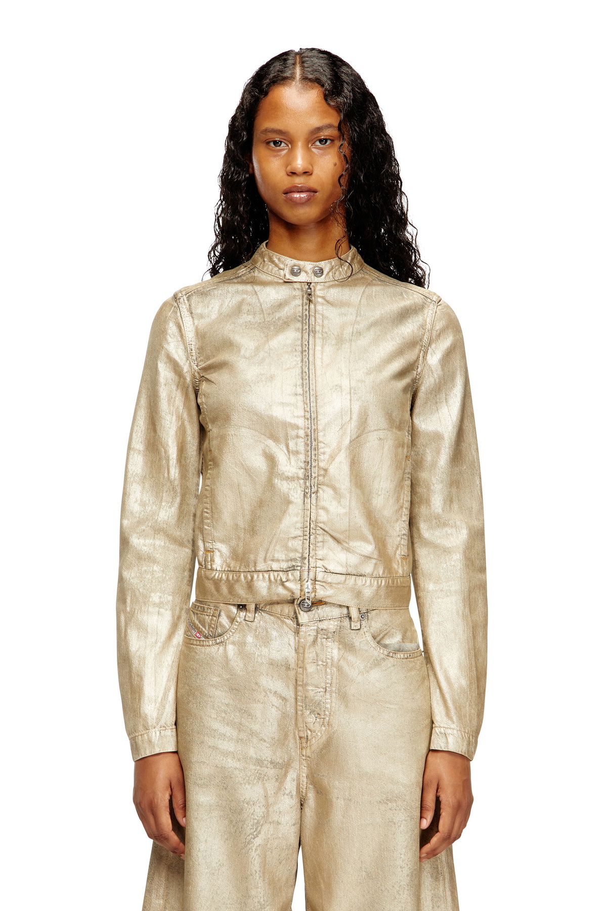 Diesel G Kamila Jacket Beige Bomber Jackets Diesel