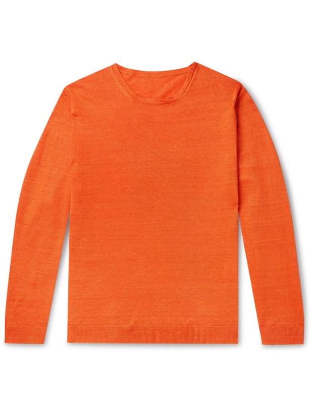 Photo: ANDERSON & SHEPPARD - Linen Sweater - Orange