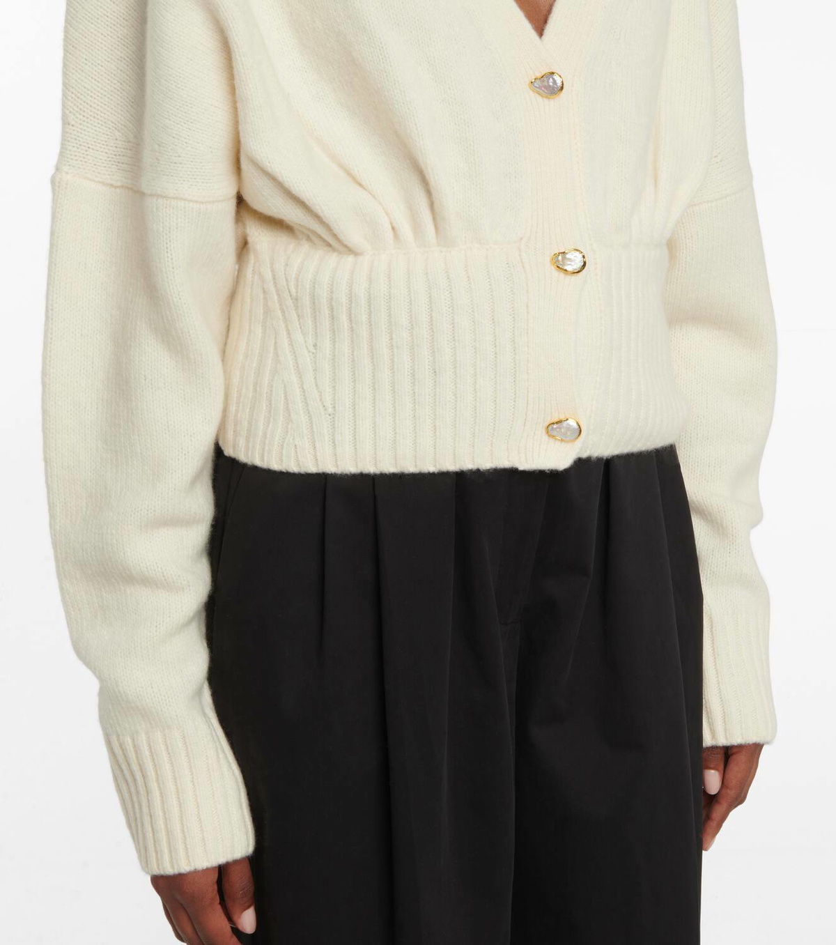 Galvan Luna wool and cashmere-blend cardigan