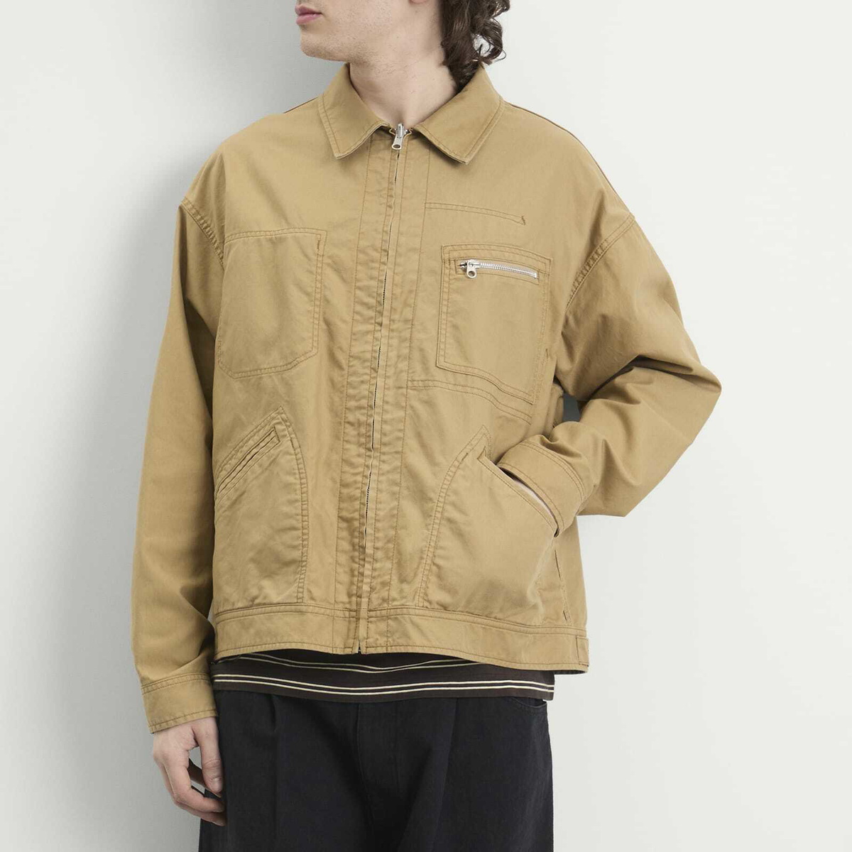 Comme des Garçons Homme Men's Multi Fabric Jacket in Beige