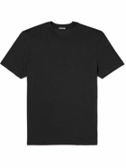 TOM FORD - Logo-Embroidered Lyocell and Cotton-Blend Jersey T-Shirt - Black