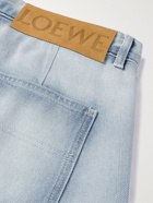 LOEWE - Paula's Ibiza Pleated Patchwork Denim Jeans - Blue