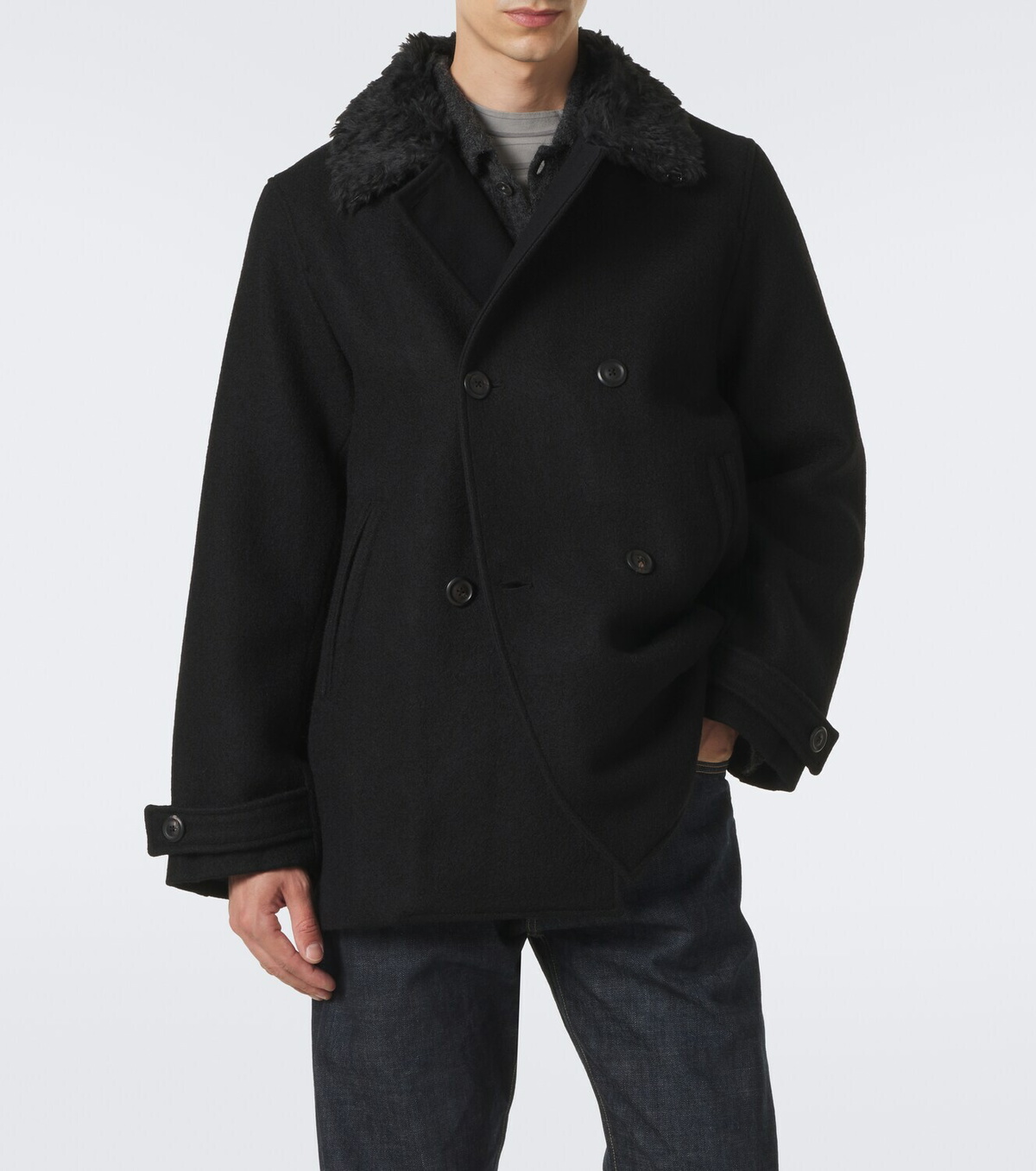 Our Legacy Wage virgin wool peacoat