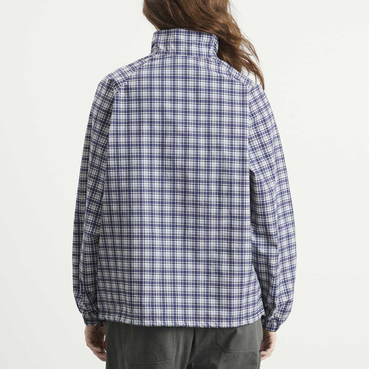 Gramicci Women's Checkered Shell Jacket in Navy Check