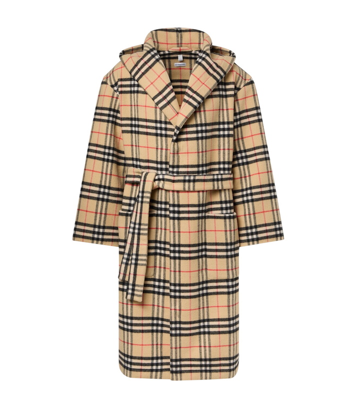 Photo: Burberry Burberry Check wool and cashmere robe