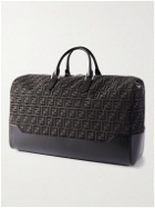 Fendi - Leather-Trimmed Logo-Jacquard Canvas Weekend Bag