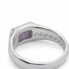 TwoJeys Rectangular Florite Stone Ring in Silver