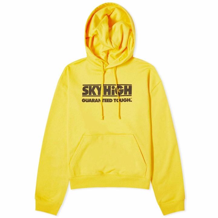 Photo: Sky High Farm Men's Construction Popover Hoodie in Yellow
