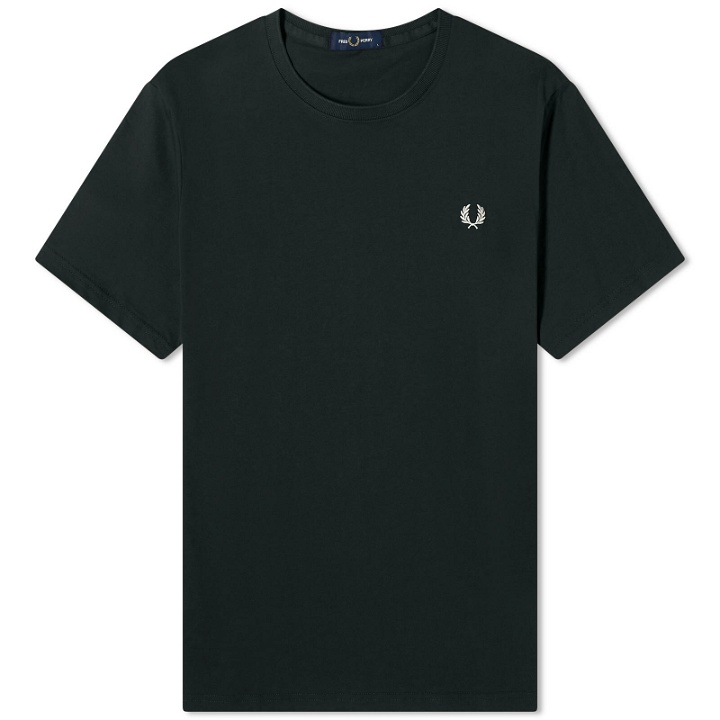 Photo: Fred Perry Men's Logo T-Shirt in Night Green