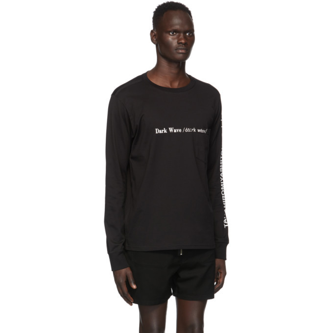 TAKAHIROMIYASHITA TheSoloist. Black Dark Wave Long Sleeve T-Shirt
