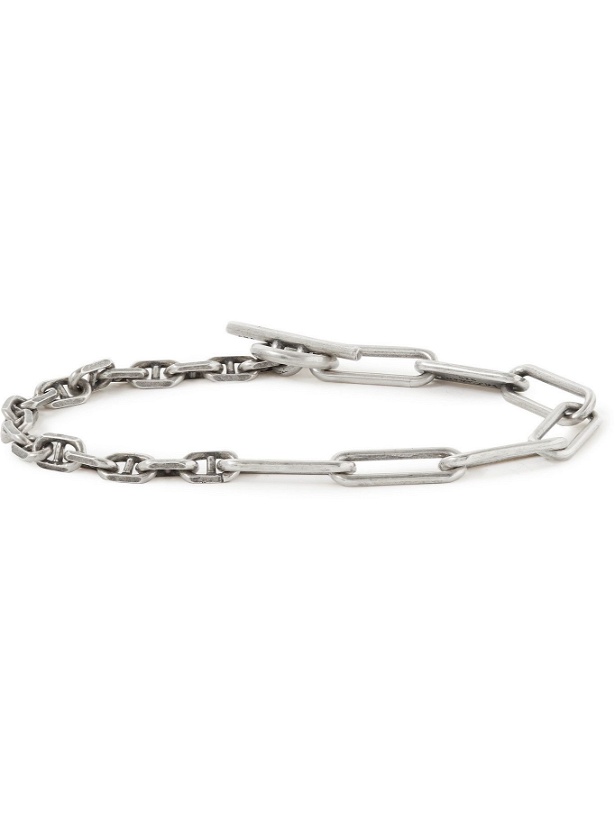 Photo: M.COHEN - Duo Linka Burnished Sterling Silver Chain Bracelet - Silver