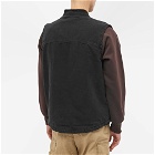 Dickies Men's Duck Canvas Vest in Stonewashed Black