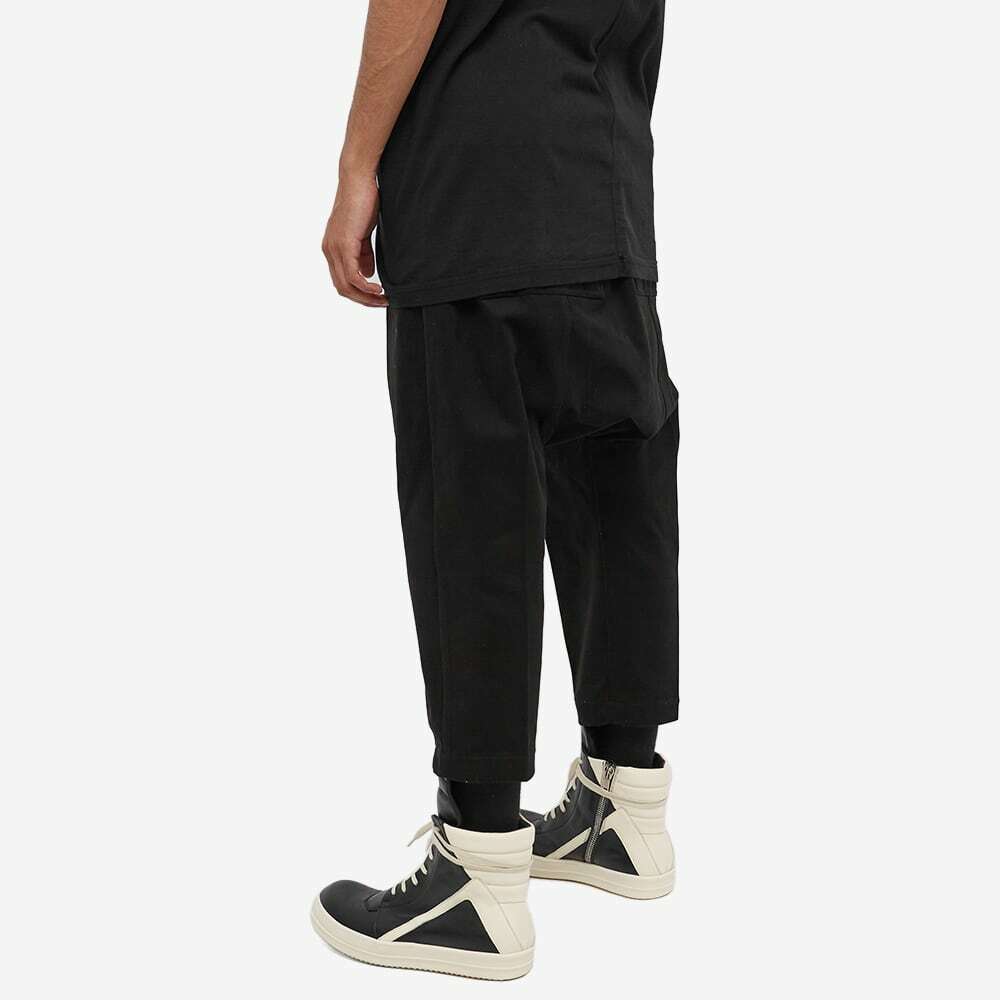 Rick Owens Men's Drawstring Cropped Pant in Black Rick Owens