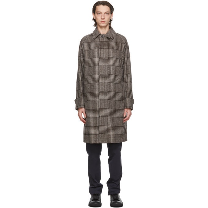 Photo: Herno Brown Recycled Wool Houndstooth Over Coat