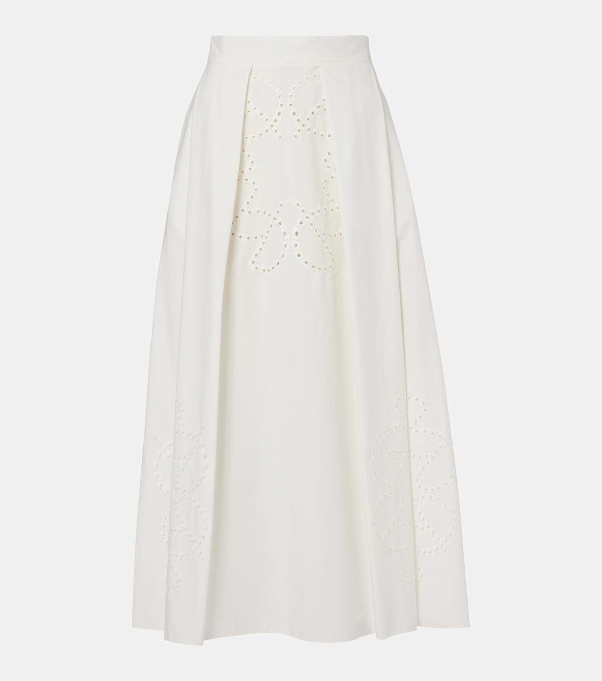 Elie Saab Cotton midi skirt