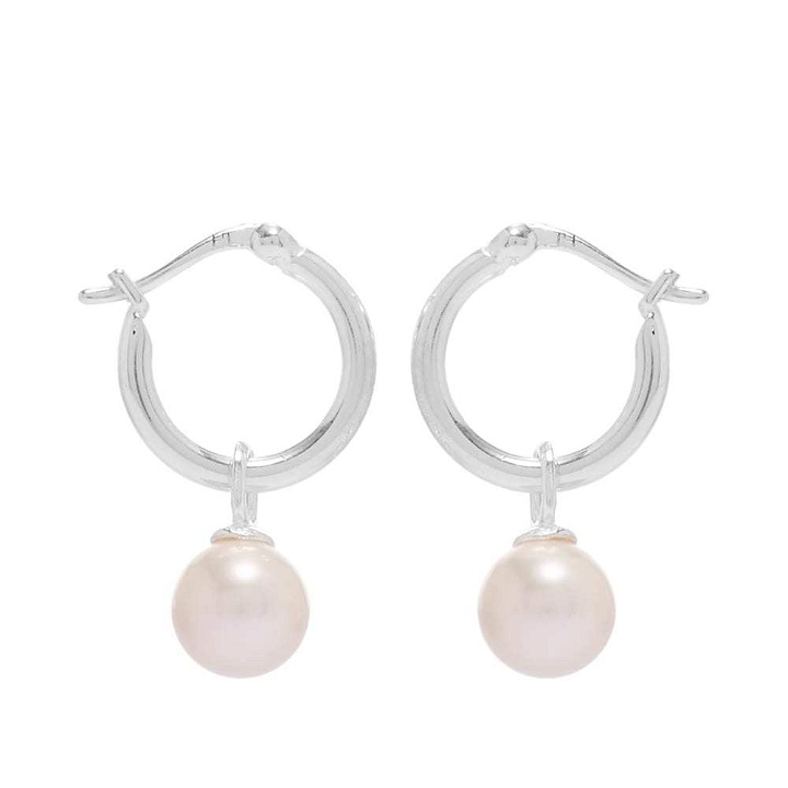 Photo: Hatton Labs White Pearl Hoop Earrings