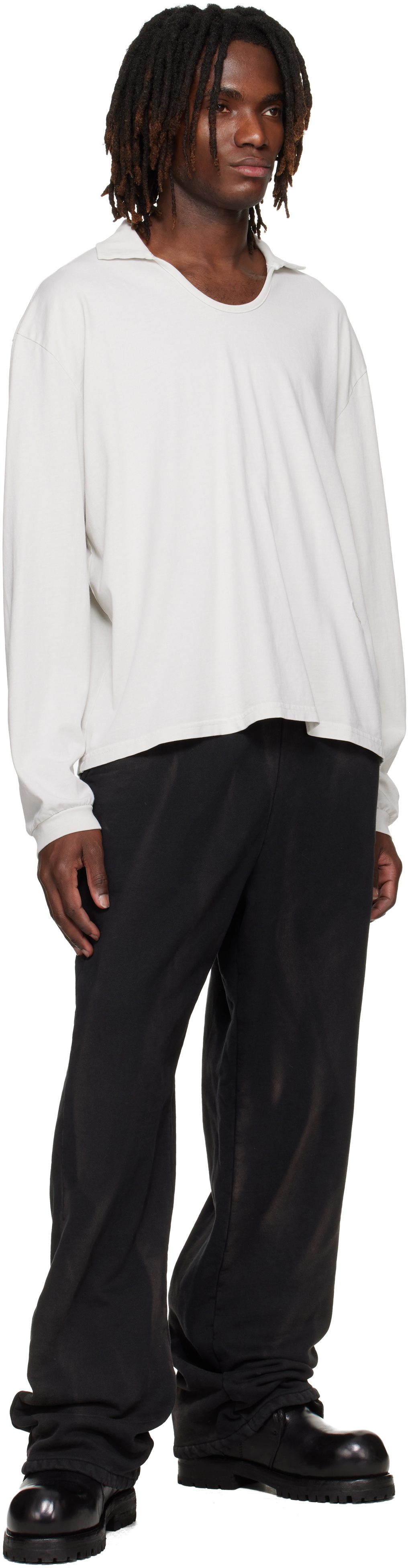 ALEXANDER DIGENOVA Off-White Pete Long Sleeve Polo