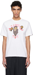 BAPE White ABC Camo College Milo T-shirt