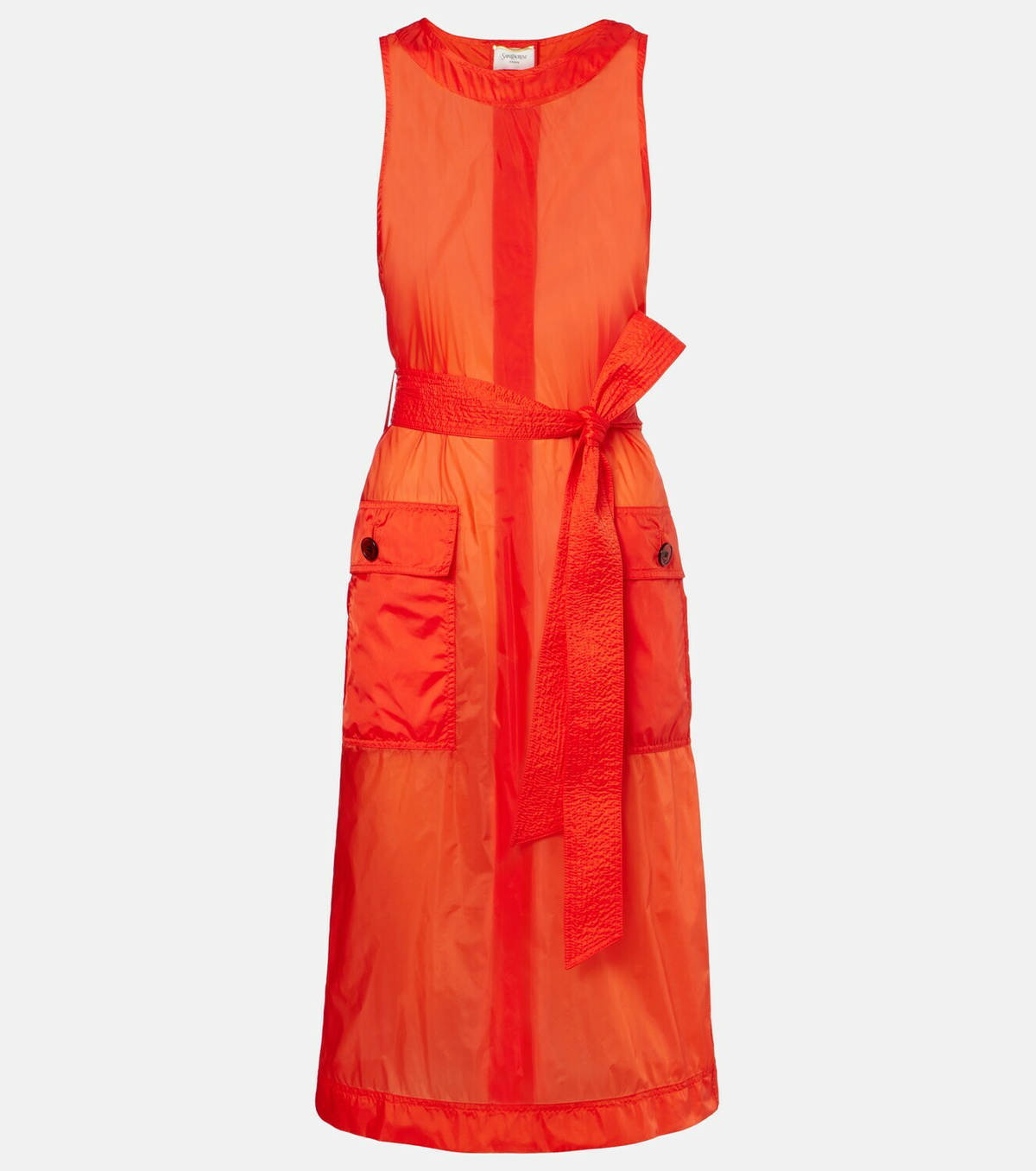 Saint Laurent Belted midi dress