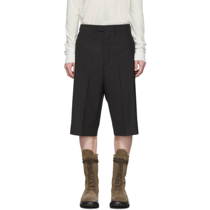 Photo: Rick Owens Black Wool Astaires Shorts