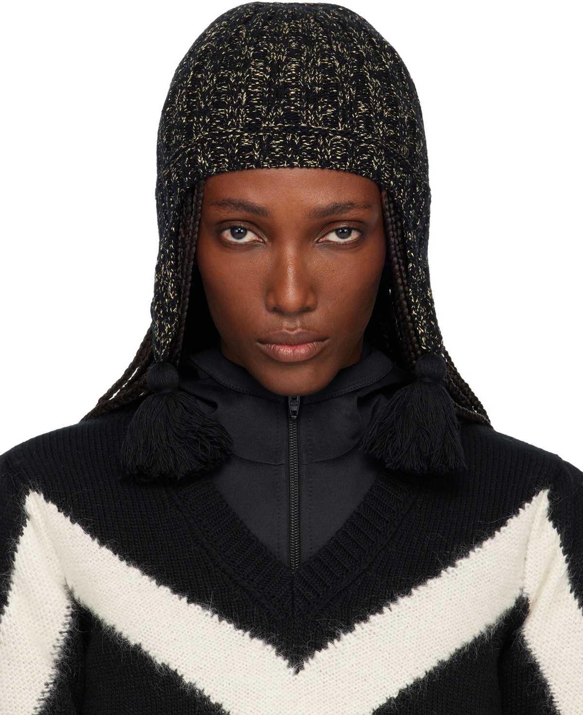 Valentino Black Valentino Garavani Lace Visor Valentino Garavani