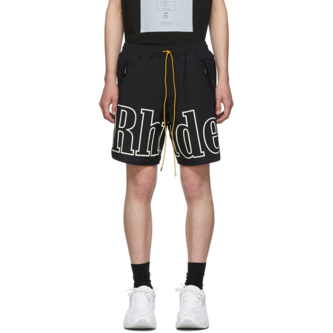 Photo: Rhude Black Logo Shorts