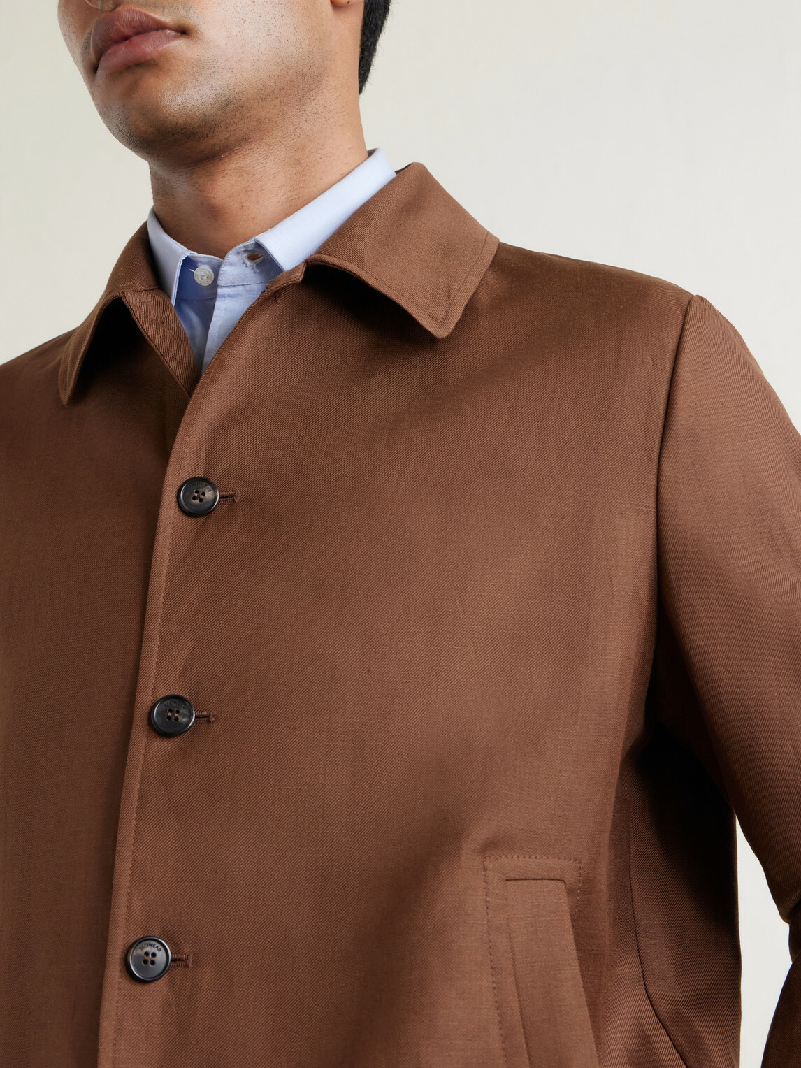 Slowear - Wool and Linen-Blend Bomber - Brown