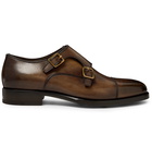 TOM FORD - Wessex Leather Monk-Strap Shoes - Brown