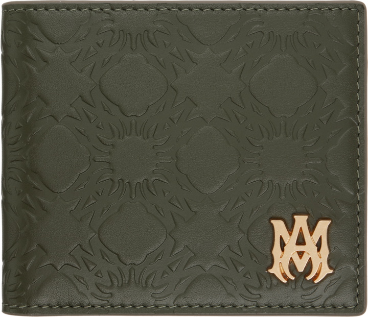 Photo: AMIRI Khaki 'MA' Quad Leather Bifold Wallet