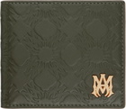 AMIRI Khaki 'MA' Quad Leather Bifold Wallet