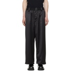 Y-3 Black Satin Gradient 3-Stripes Track Pants