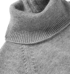 SAINT LAURENT - Mélange Cashmere, Mohair and Silk-Blend Rollneck Sweater - Gray