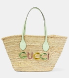 Gucci Small logo raffia basket bag