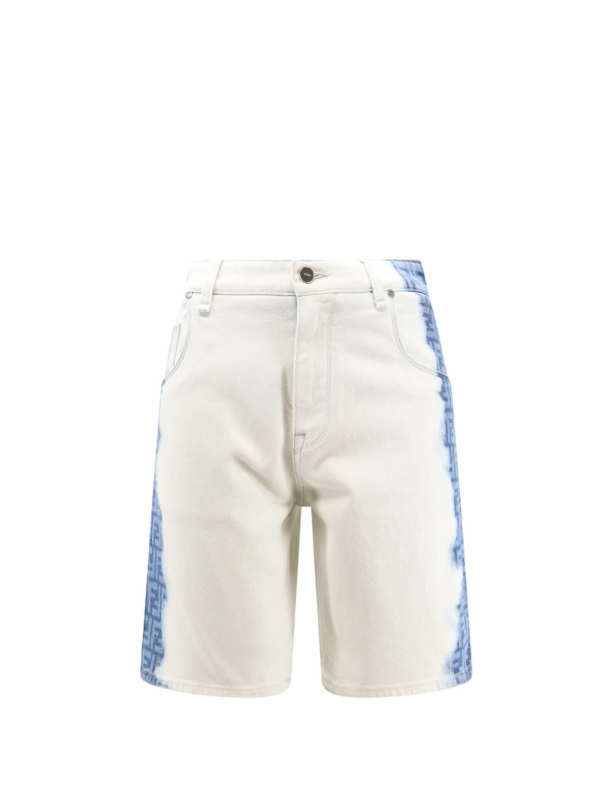Fendi - Slim-Fit Straight-Leg Logo-Jacquard Bermuda Shorts