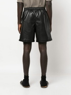 Nanushka Black Doxxi Vegan Leather Bermuda Shorts