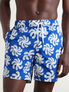 Onia - Charles Straight-Leg Mid-Length Printed Swim Shorts - Blue