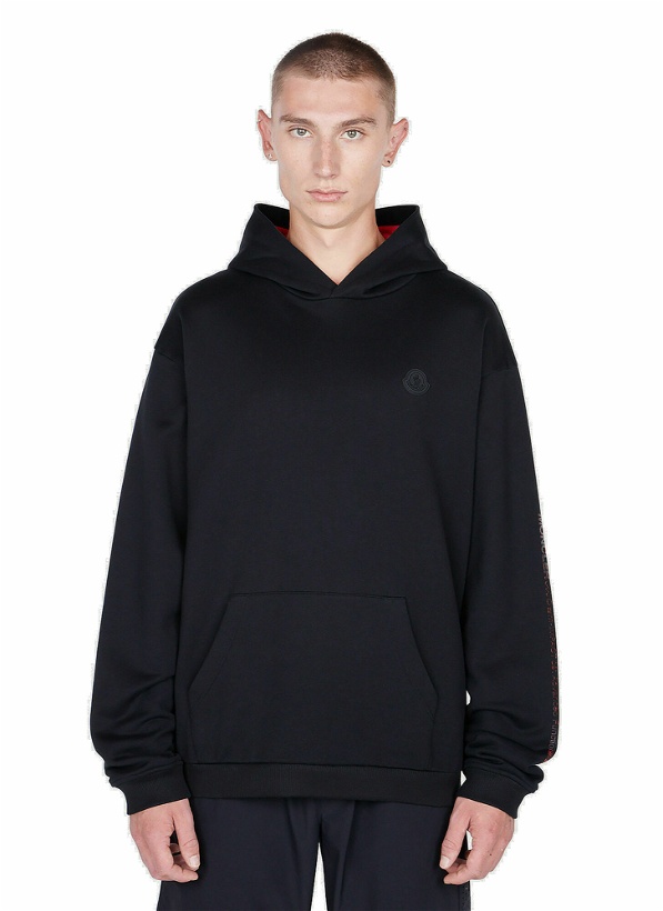 Photo: Moncler - Logo Print Hooded Sweatshirt in Black