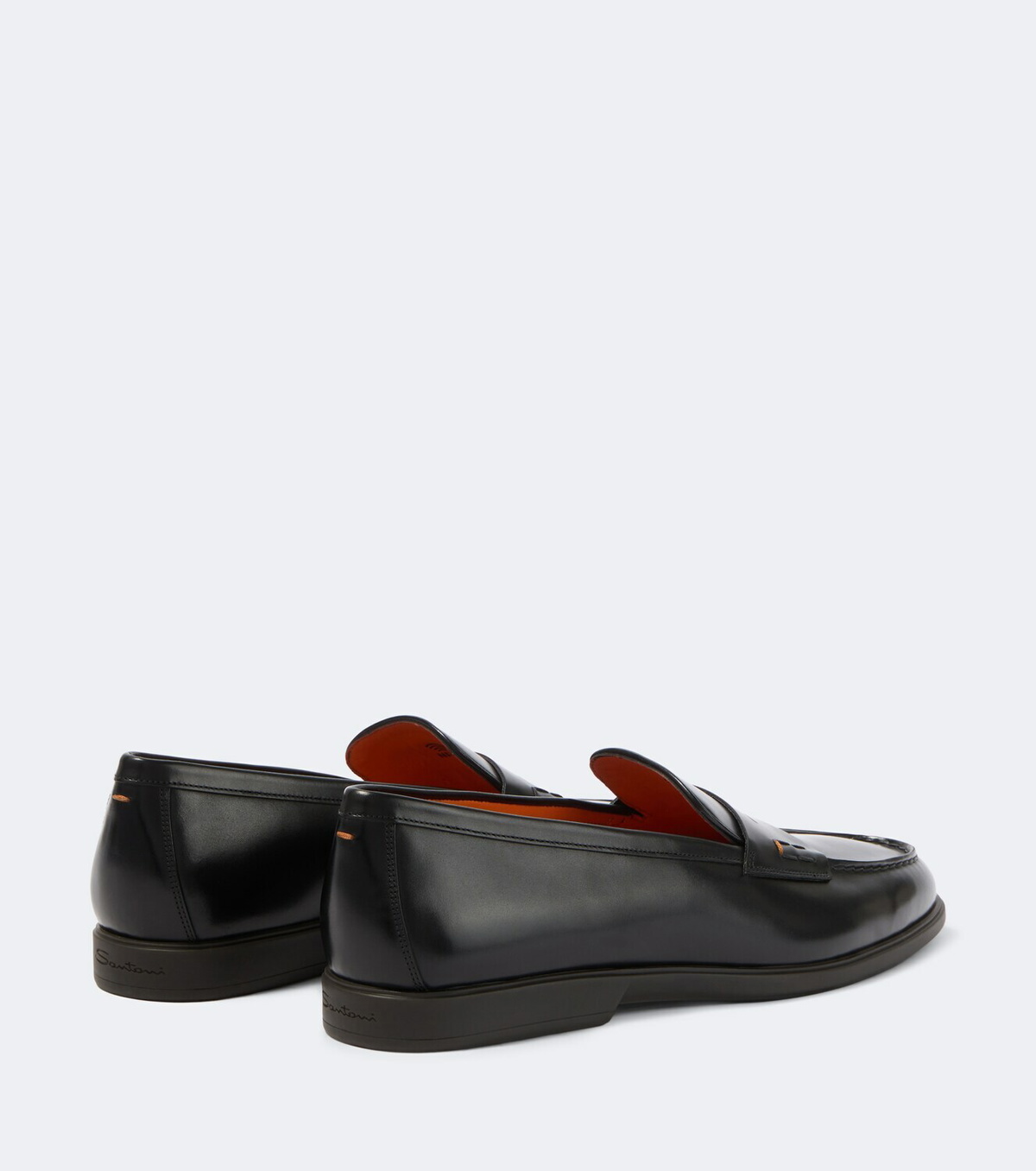 Santoni Milo leather penny loafers