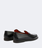 Santoni Milo leather penny loafers