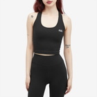 Sporty & Rich Women's SR Runner Sports Tank Bra in Black