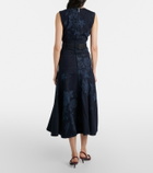 Erdem Floral denim midi dress