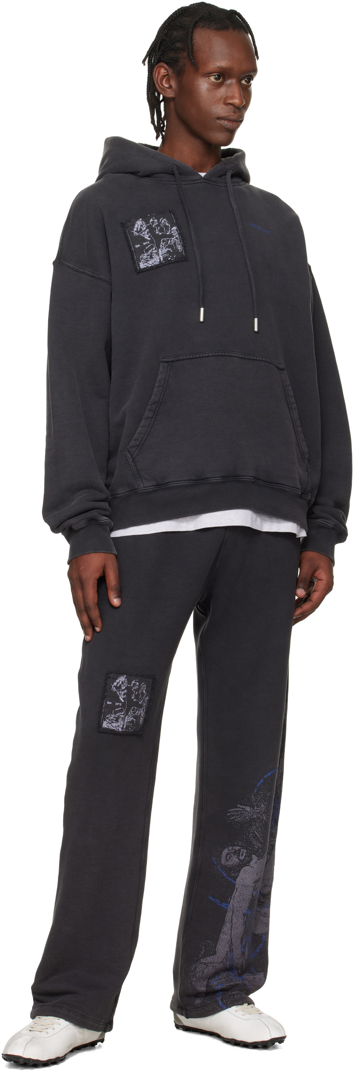 Off-White Black Faded Painting Sweatpants