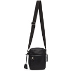 Moschino Black Leather Messenger Bag